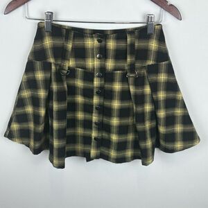 Hot Topic Plaid Snap Button Skirt